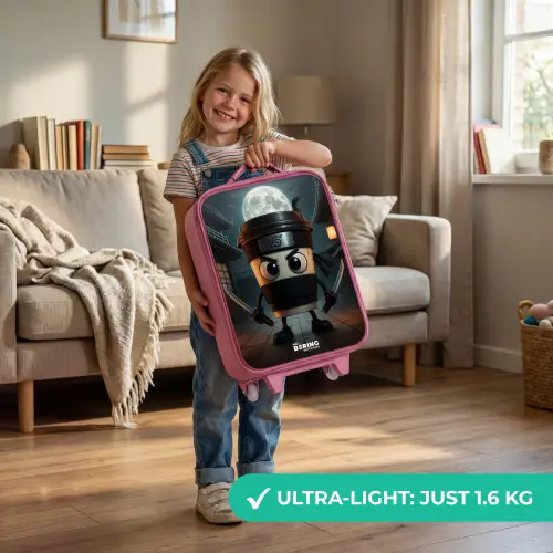 Capuchino Assassino Kinderkoffer - Roze klein -sfeer2_EN