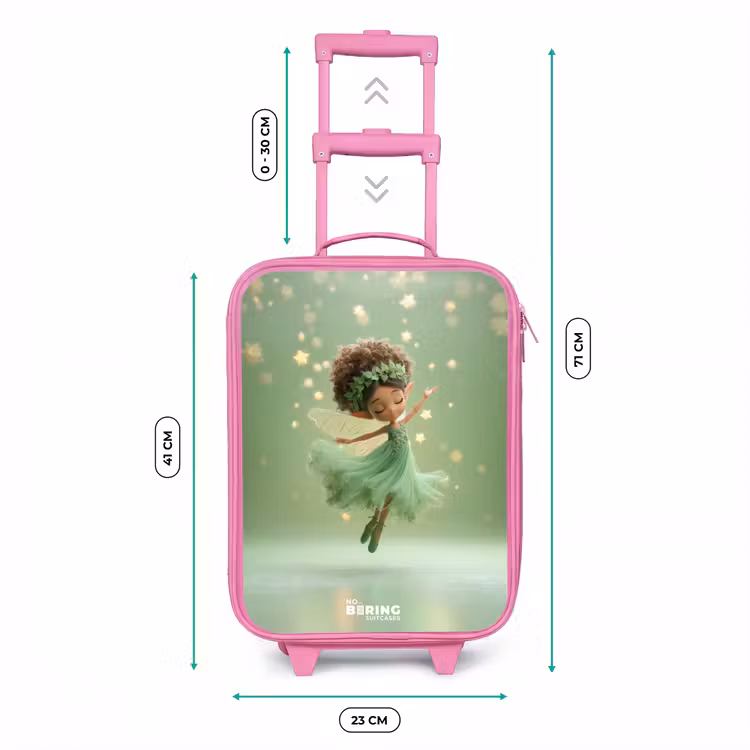 Dansende fee in groen licht Kinderkoffer - Roze klein -productfoto_formaten