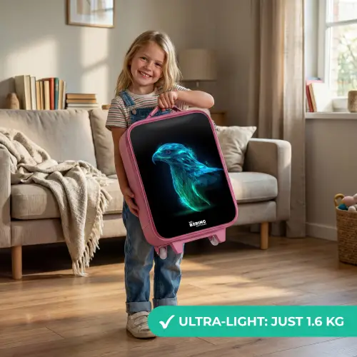 Digitale adelaar in profiel Kinderkoffer - Roze klein -sfeer2_EN