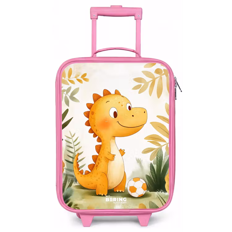 Dino - Voetbal - Oranje Kinderkoffer - Roze klein -zz3dotto