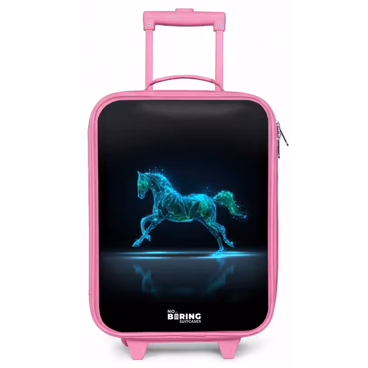 Futuristisch galopperend paard Kinderkoffer - Roze klein -zz3dotto
