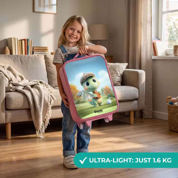Golf - Dino - Groen Kinderkoffer - Roze klein -sfeer2_EN