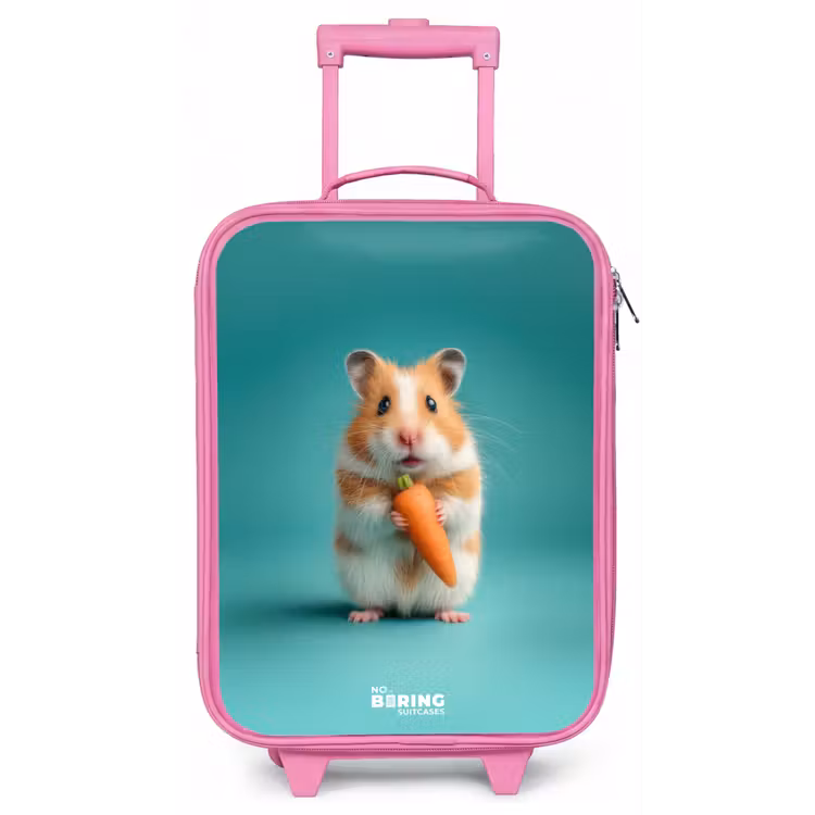 Hamster - Wortel - Dier Kinderkoffer - Roze klein -zz3dotto