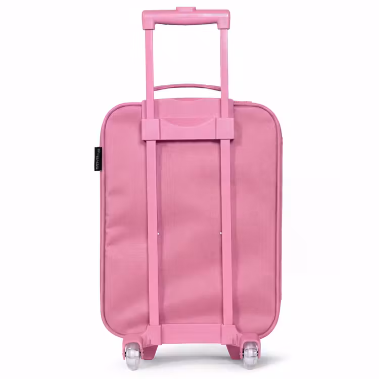 Blije dolfijn met waterdruppels op wit Kinderkoffer - Roze klein -achterkant