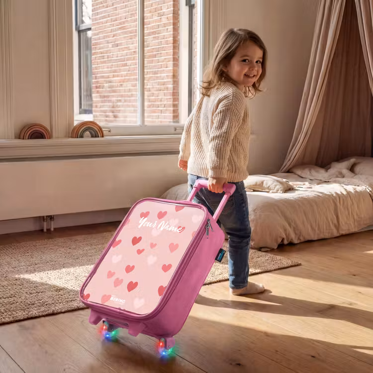 Hartjes Kinderkoffer - Roze klein -sfeer1