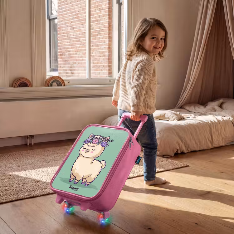 Kawai - Alpaca - Groen Kinderkoffer - Roze klein -sfeer1