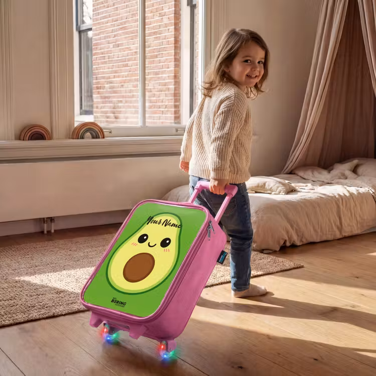 Kawai - Avocado - Groen Kinderkoffer - Roze klein -sfeer1