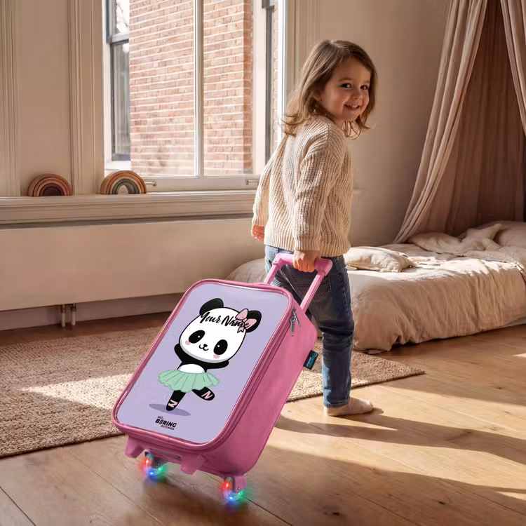 Kawai - Ballet - Panda Kinderkoffer - Roze klein -sfeer1