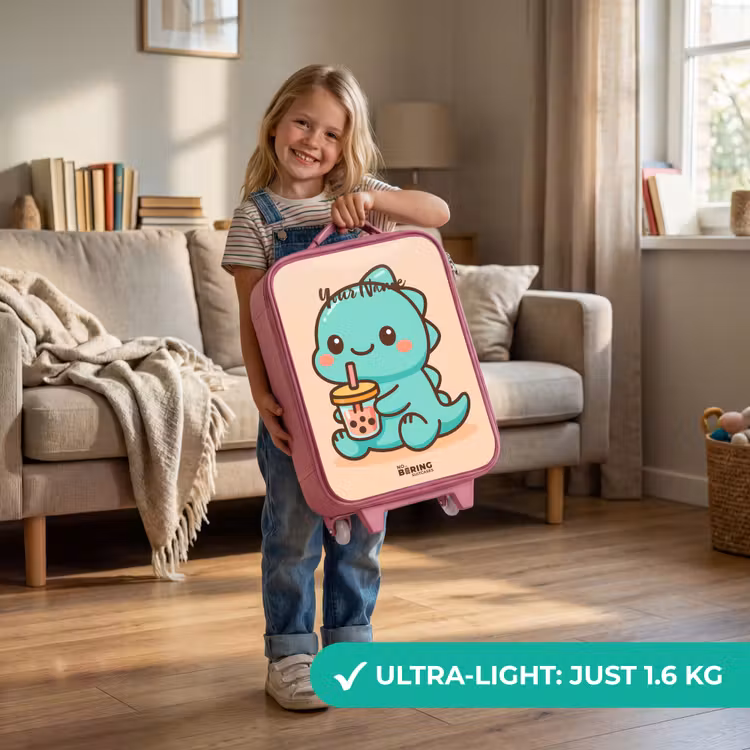 Kawai - Dino - Bubbletea Kinderkoffer - Roze klein -sfeer2_EN