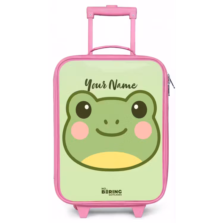 Kawai - Kikker - Groen Kinderkoffer - Roze klein -zz3dotto