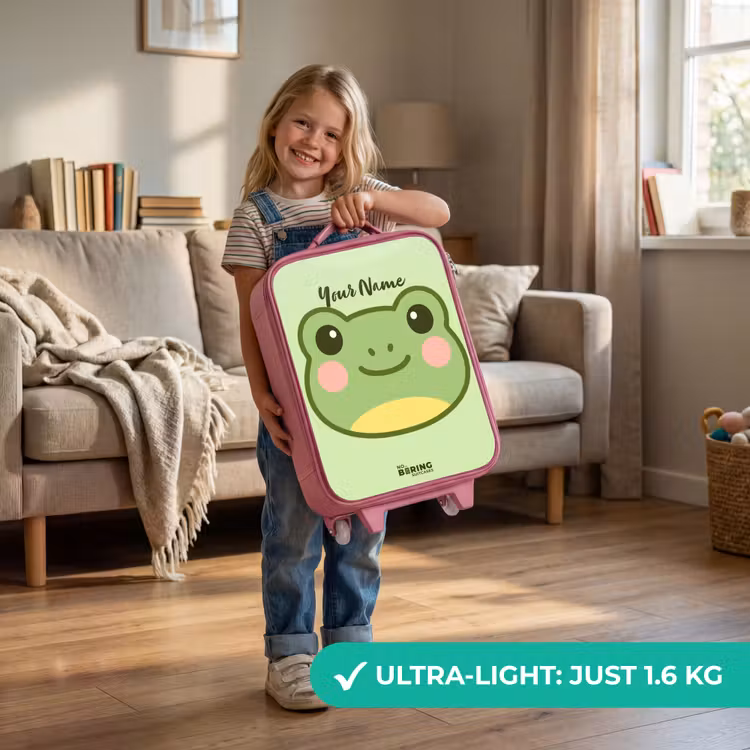 Kawai - Kikker - Groen Kinderkoffer - Roze klein -sfeer2_EN