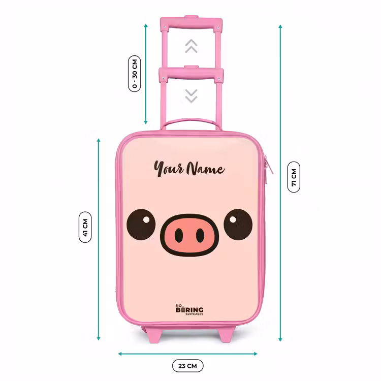 Kawai - Varken - Roze Kinderkoffer - Roze klein -productfoto_formaten