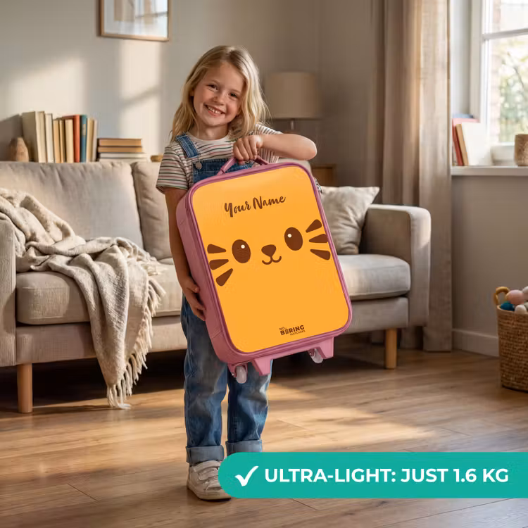 Kawai - Tijger - Oranje Kinderkoffer - Roze klein -sfeer2_EN