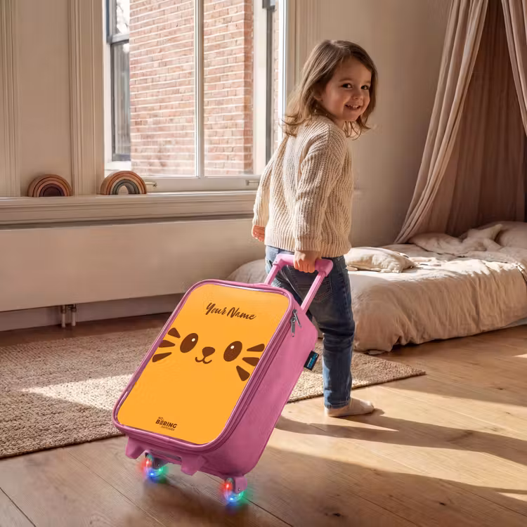 Kawai - Tijger - Oranje Kinderkoffer - Roze klein -sfeer1