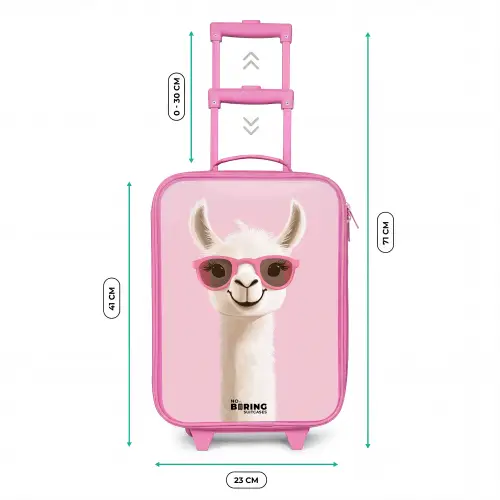 Lama - Wit - Zonnebril - Wimpers Kinderkoffer - Roze klein -productfoto_formaten