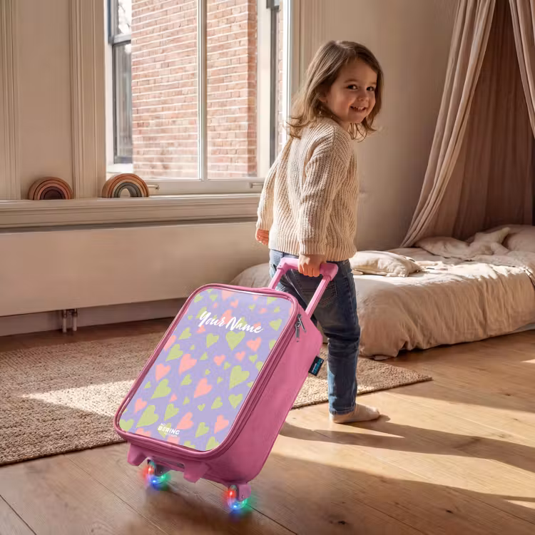Lovely lila Kinderkoffer - Roze klein -sfeer1