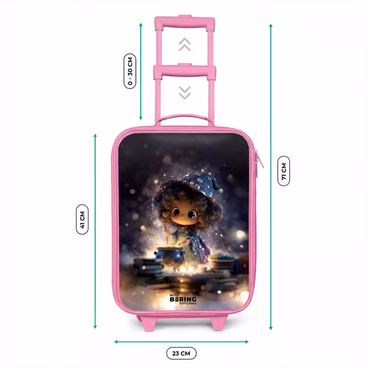 Magische Nacht vol Toverkunst Kinderkoffer - Roze klein -productfoto_formaten