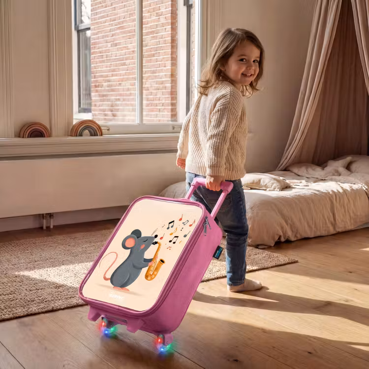 Muis - Saxofoon - Muziek Kinderkoffer - Roze klein -sfeer1