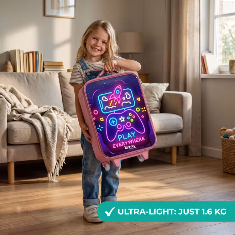 Neonbord met controller Kinderkoffer - Roze klein -sfeer2_EN