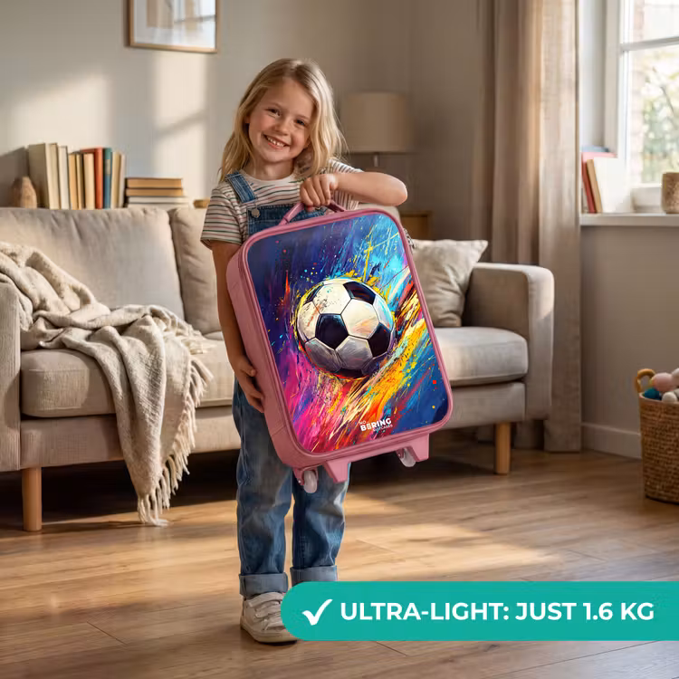 Neon - Voetbal - Kleurrijk Kinderkoffer - Roze klein -sfeer2_EN