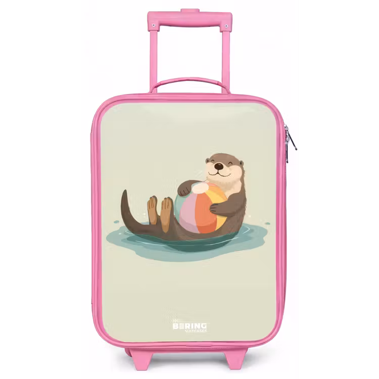 Otter - Strandbal - Water Kinderkoffer - Roze klein -zz3dotto
