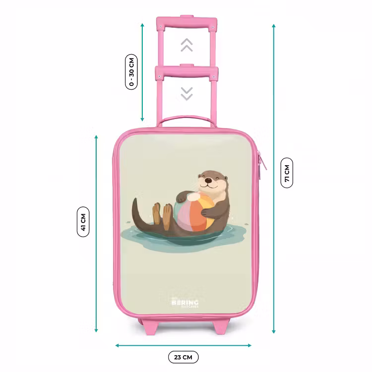 Otter - Strandbal - Water Kinderkoffer - Roze klein -productfoto_formaten