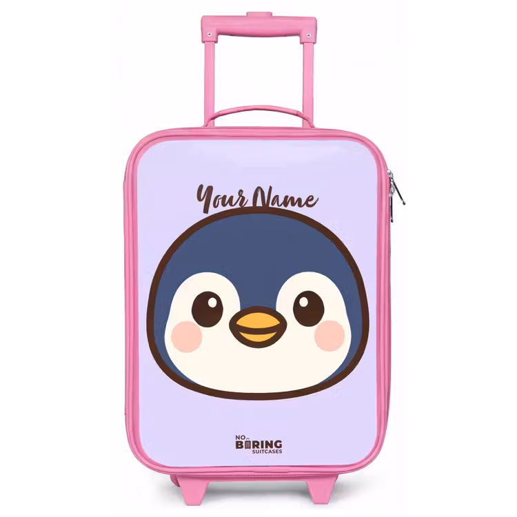 Pinguïn Kinderkoffer - Roze klein -zz3dotto