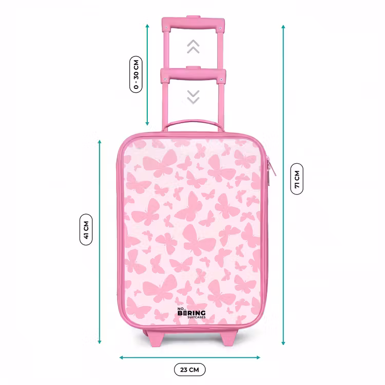 Roze vlinders Kinderkoffer - Roze klein -productfoto_formaten