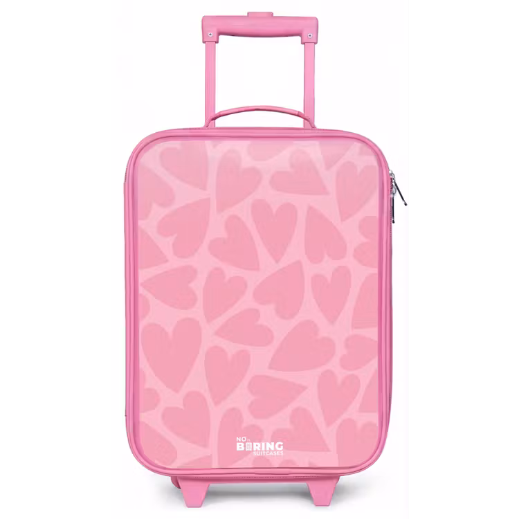 Roze hartjes patroon Kinderkoffer - Roze klein -zz3dotto