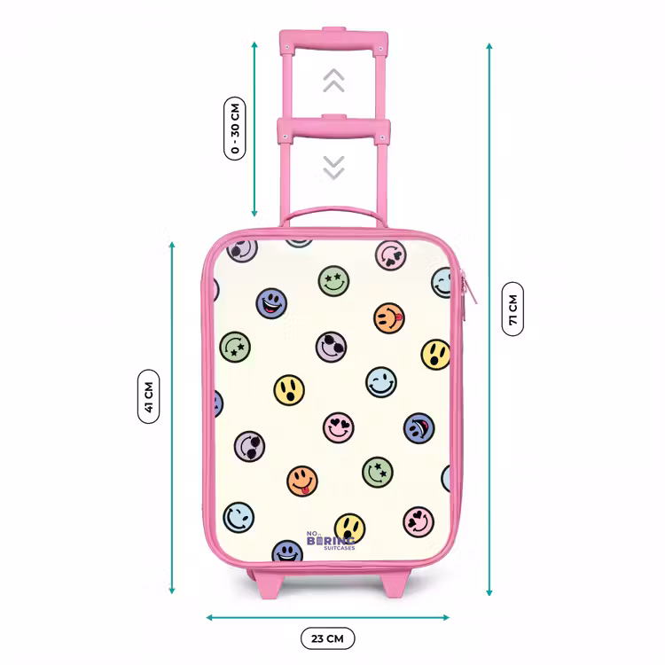 Speelse smiley-mix Kinderkoffer - Roze klein -productfoto_formaten