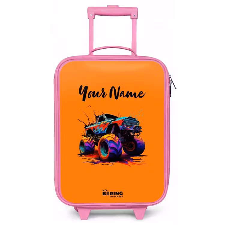 Rainbow Wheels Kinderkoffer - Roze klein -zz3dotto