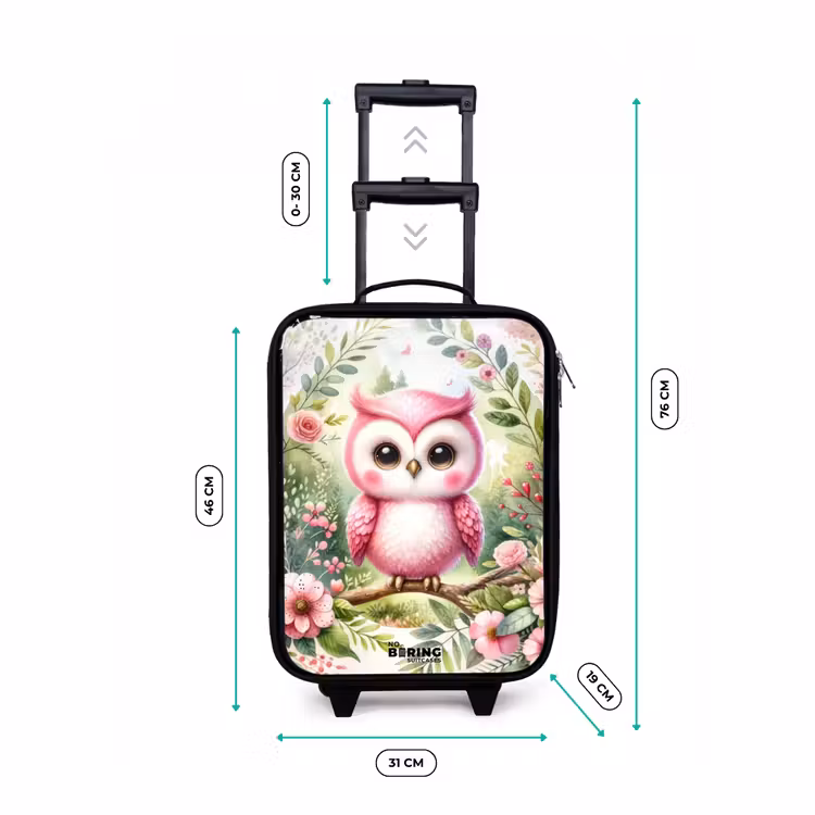 Roze Rafaël Kinderkoffer - Zwart klein -productfoto_formaten