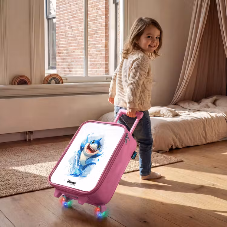 Haai - Tanden - Water Kinderkoffer - Roze klein -sfeer1
