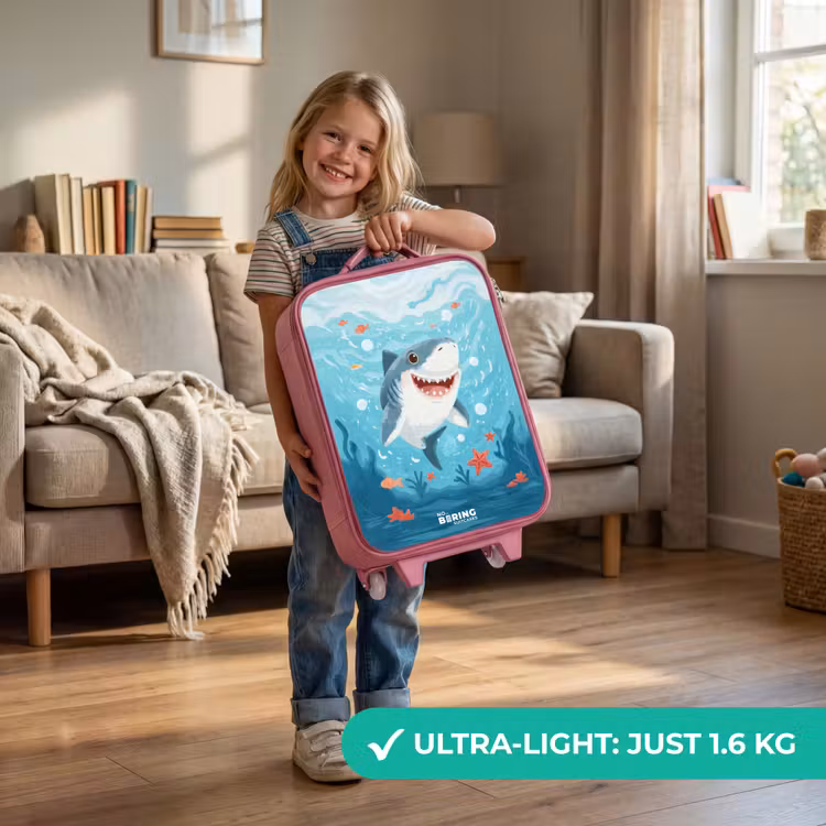 Haai - Water - Zee Kinderkoffer - Roze klein -sfeer2_EN