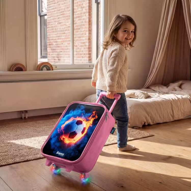 Voetbal in vuur en ijs Kinderkoffer - Roze klein -sfeer1