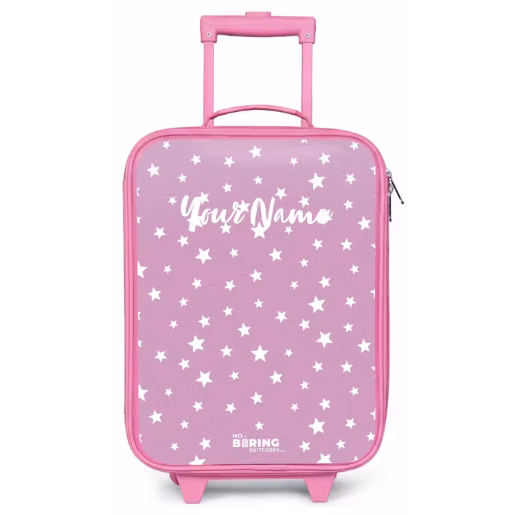 Sterrenstof Kinderkoffer - Roze klein -zz3dotto