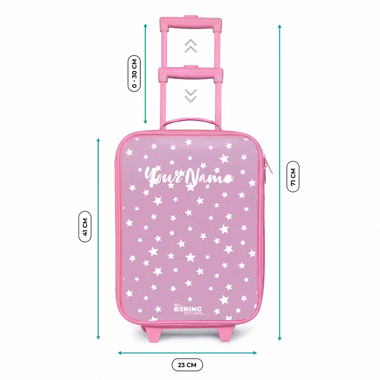 Sterrenstof Kinderkoffer - Roze klein -productfoto_formaten