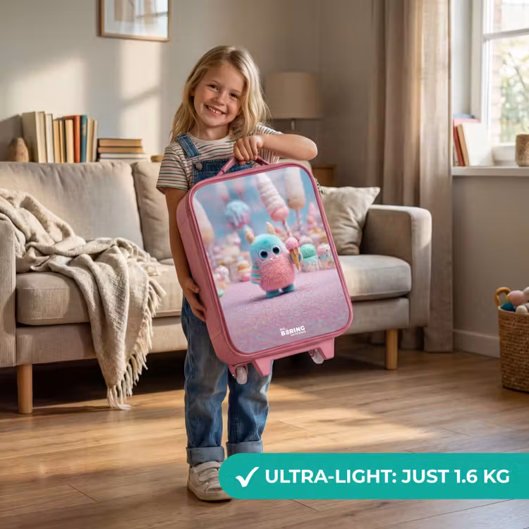 Zoet Monstersnoep Avontuur Kinderkoffer - Roze klein -sfeer2_EN