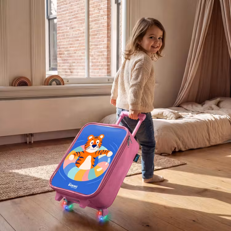 Tijger - Zwemband - Water Kinderkoffer - Roze klein -sfeer1