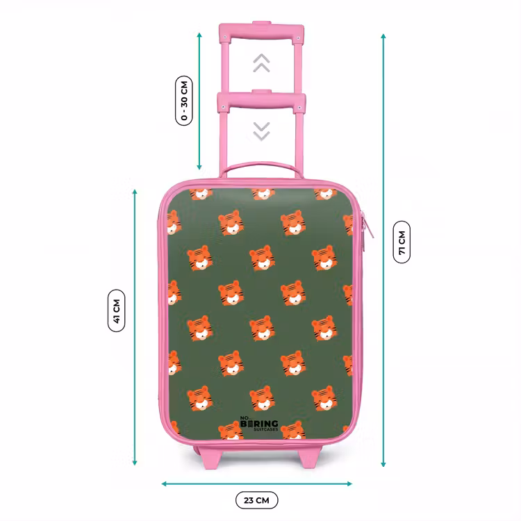 Tijger turbulentie Kinderkoffer - Roze klein -productfoto_formaten