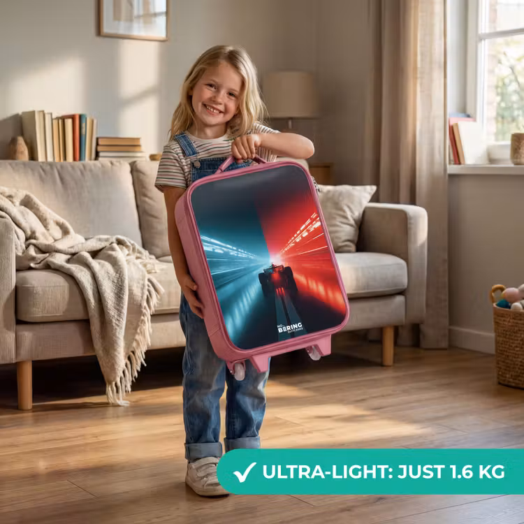 Baan - Raceauto - Neon - Rood Kinderkoffer - Roze klein -sfeer2_EN