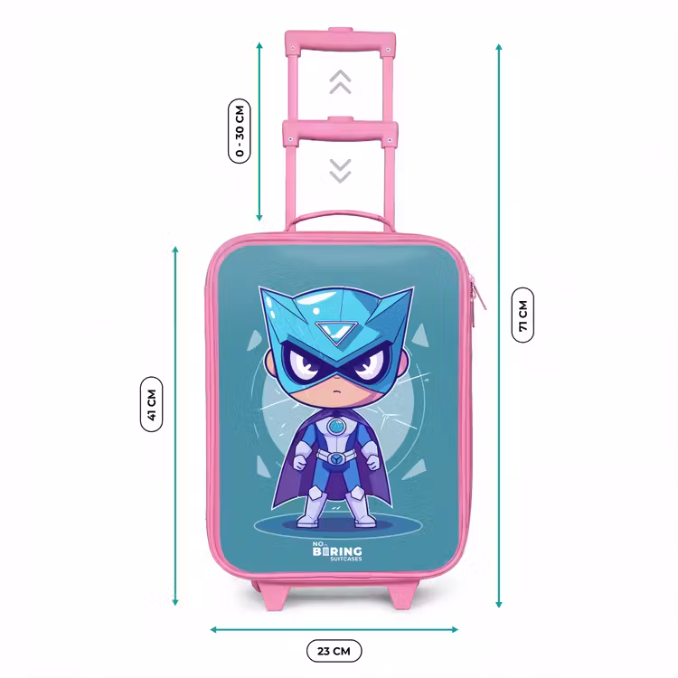 Turquoise tornado Kinderkoffer - Roze klein -productfoto_formaten