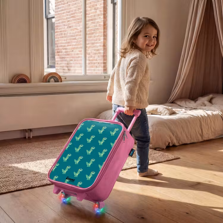 Tyranosaurus specs Kinderkoffer - Roze klein -sfeer1