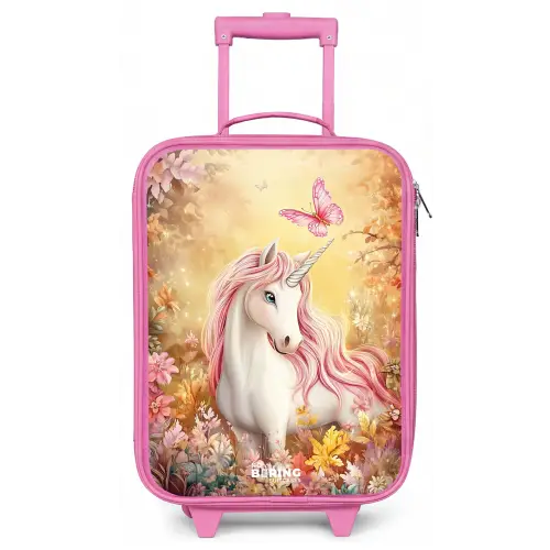 Eenhoorn - Vlinder - Roze - Manen Kinderkoffer - Roze klein -zz3dotto