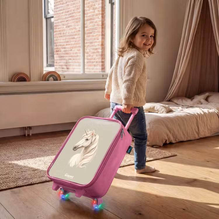 Eenhoorn in neutrale kleuren Kinderkoffer - Roze klein -sfeer1