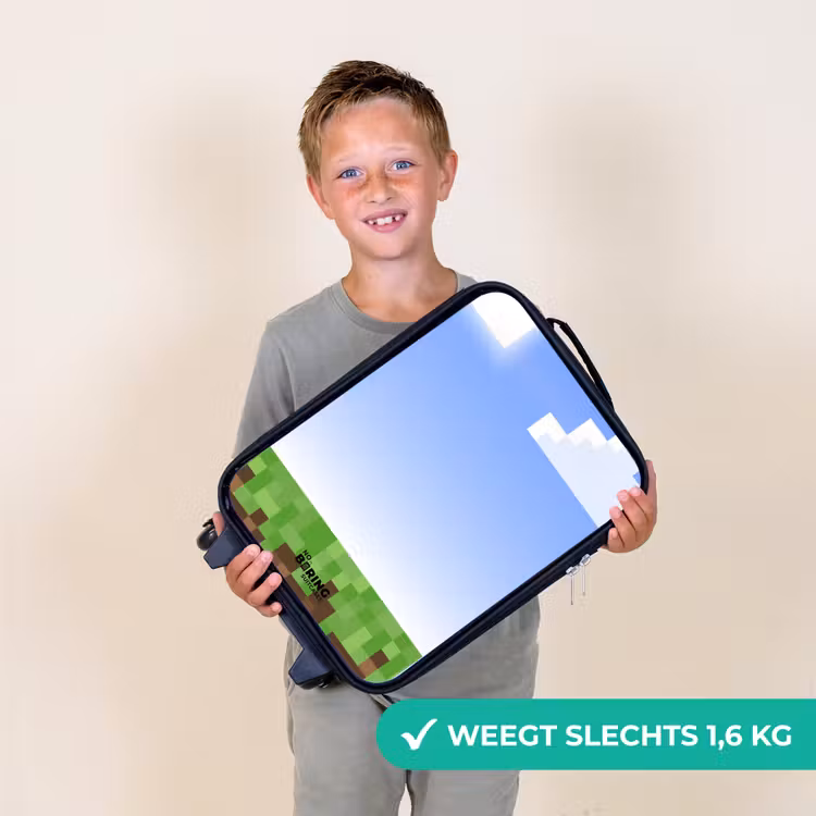Pixel wereld Kinderkoffer - Zwart klein -sfeer4_NL