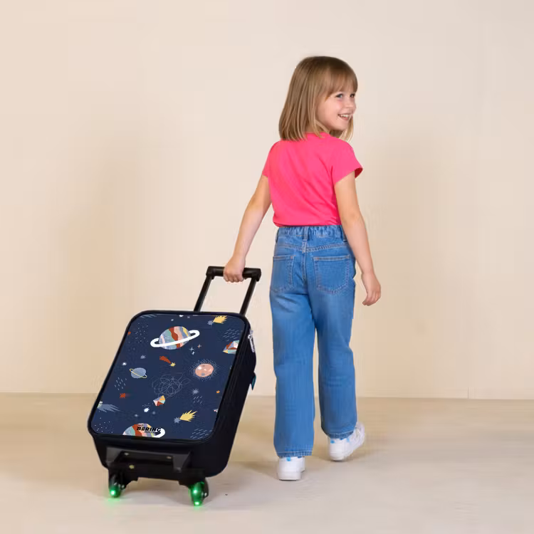 Planeten in de hemel Kinderkoffer - Zwart klein -sfeer1