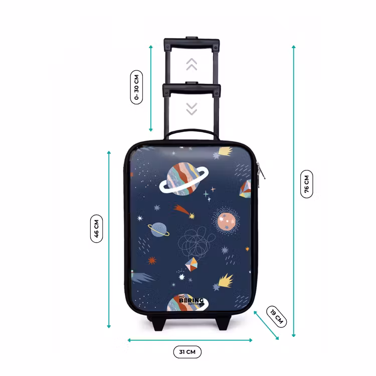 Planeten in de hemel Kinderkoffer - Zwart klein -productfoto_formaten