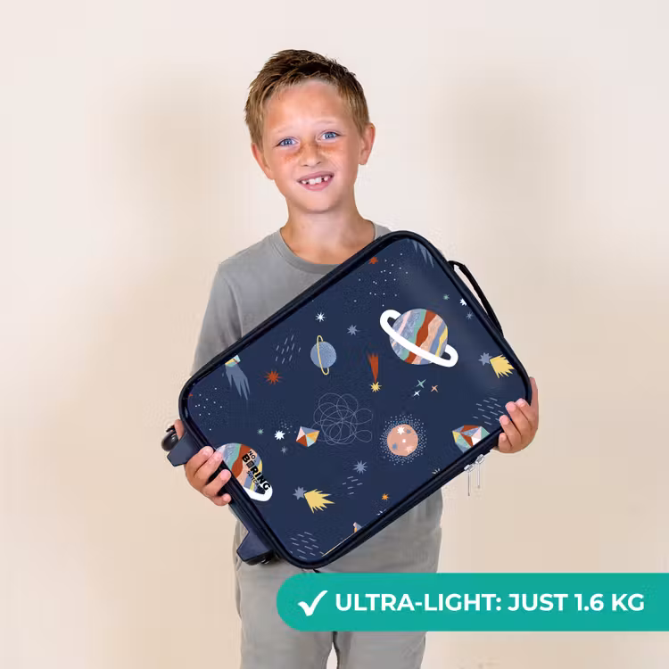 Planeten in de hemel Kinderkoffer - Zwart klein -sfeer4_UK