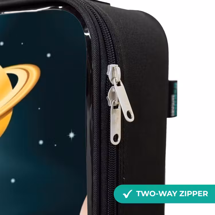 Planeten van het zonnestelsel Kinderkoffer - Zwart klein -rits_UK